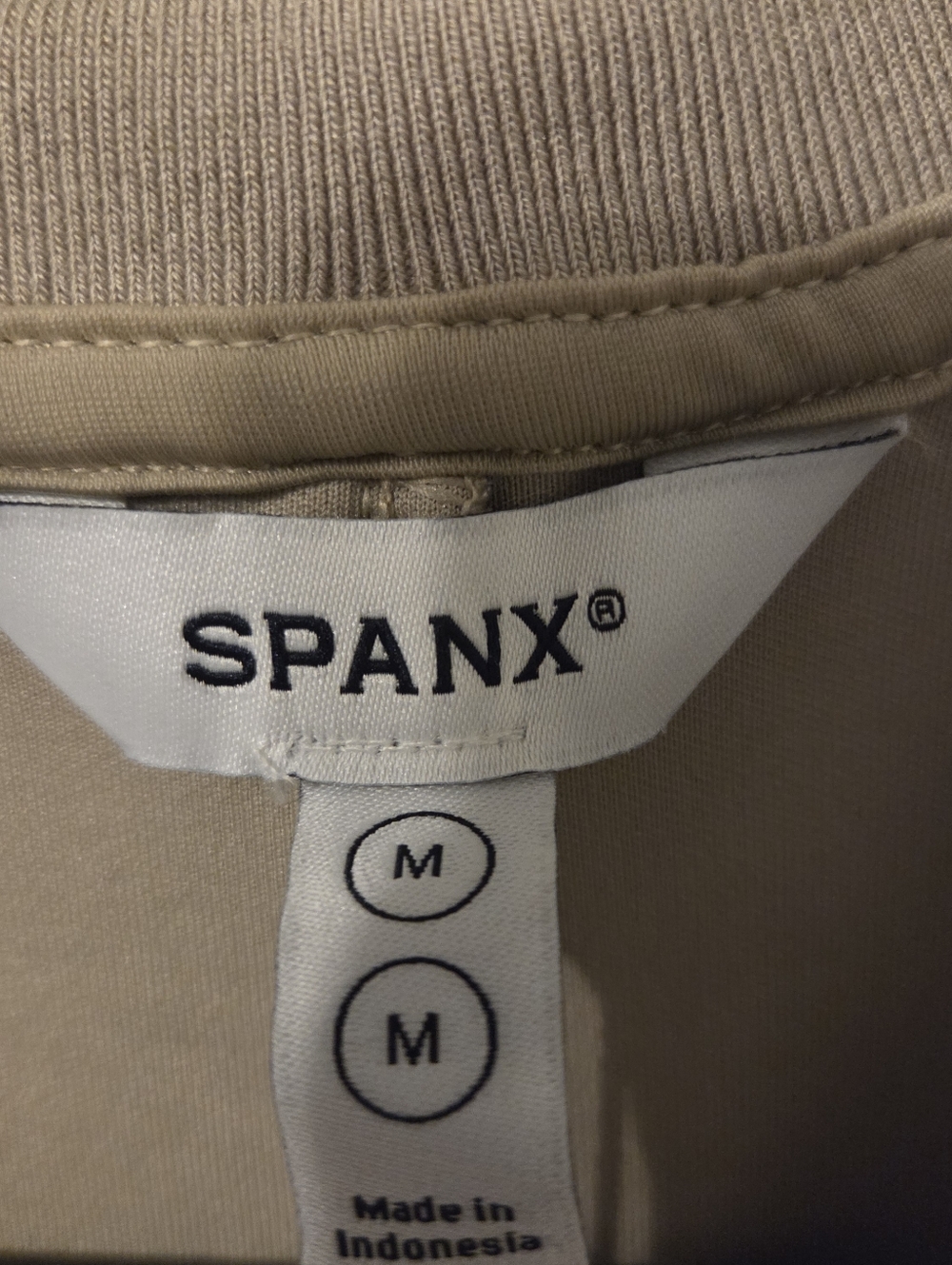 Spanx Womens Air Essentials Pique Tan Preppy Long Polo Shirt Dress. Sz M - Picture 8 of 9